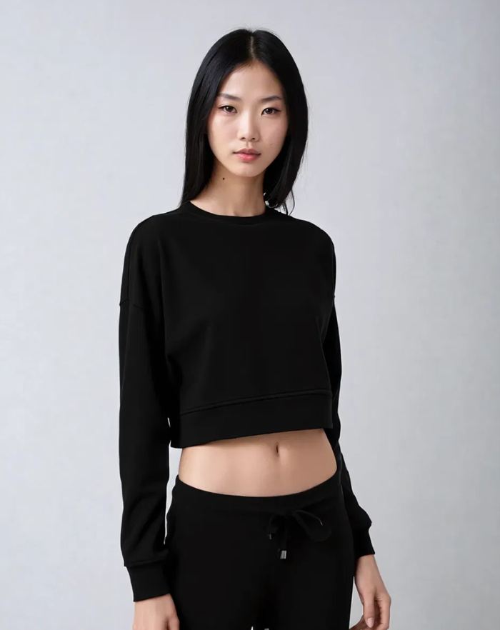 NOLA™ | CROPPED SWEATSHIRT BLACK